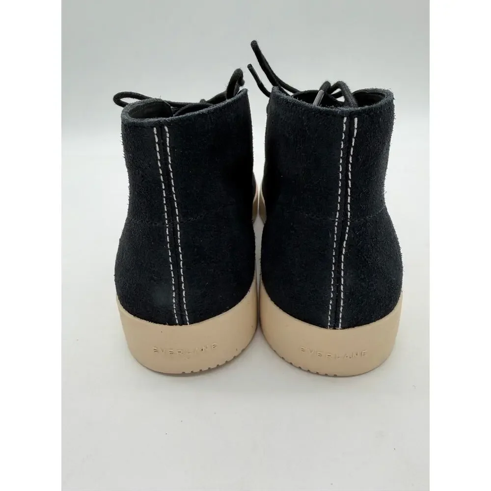 Everlane Desert Chukka Sneaker Boot Pebble Suede Leather Casual Black NIB 7.5